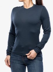 Bluzka damska z długim rękawem Super.natural Tundra175 Ls. Niebieskie bluzki damskie super.natural, m, bez wzorów, z materiału, bez kołnierzyka, bez ramiączek. Za 362.99 zł.