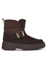 Tommy Hilfiger Śniegowce Th Buckle Shearling Snow Boot FW0FW09687 Brązowy ciemny. Brązowe śniegowce i trapery damskie Tommy Hilfiger. Za 849.99 zł.