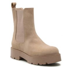 Sztyblety Jenny Fairy. Brązowe botki damskie Jenny Fairy, bez obcasa, na płaskiej podeszwie, bez zapięcia. Za 107.98 zł.