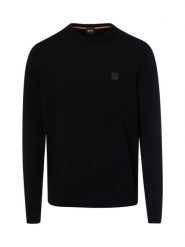 BOSS Orange sweter z dzianiny z zawartością kaszmiru - Kanovano Mężczyźni Bawełna czarny, XXL. Czarne swetry przez głowę męskie Boss Orange, m, bez wzorów, z bawełny, bez kołnierzyka. Za 599.95 zł.