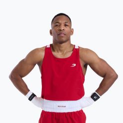 Koszulka męska Boxraw Stevenson V2 Tank. Czerwone koszulki sportowe męskie BOXRAW, l, bez wzorów, z elastanu, bez kołnierzyka, bez ramiączek, na fitness i siłownię. Za 199.99 zł.
