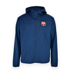 Kurtka softshell dla dorosłych unisex FC Barcelona. Niebieskie kurtki męskie FC Barcelona, na jesień, s, bez wzorów, z materiału, bez kaptura. Za 446.93 zł.