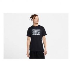 Koszulka sportowa męska Nike Dri-fit Photo Basketball. Czarne koszulki sportowe męskie Nike, m, bez wzorów, bez kołnierzyka, bez ramiączek, do koszykówki, dri-fit (nike). Za 166.00 zł.