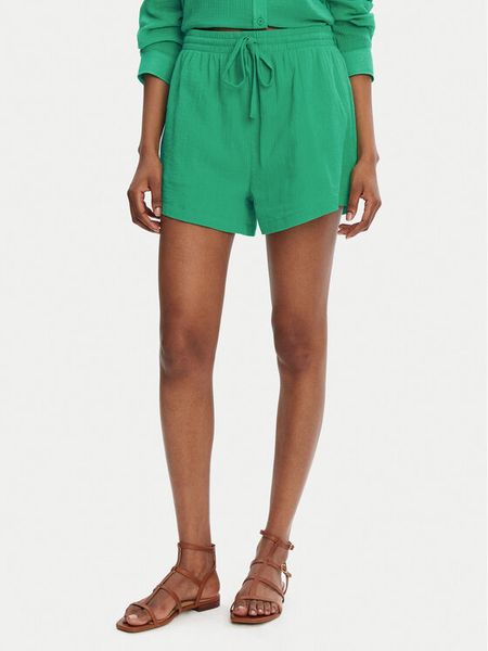 Seafolly Szorty materiałowe Crinkle 55429-SH Zielony Regular Fit. Zielone szorty damskie Seafolly, l, bez wzorów, z bawełny. Za 339.99 zł.