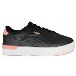 Buty do chodzenia damskie Puma Jola. Czarne obuwie sportowe damskie Puma, bez wzorów, z materiału, tenisowe. Za 194.50 zł.