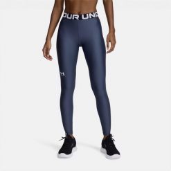 Legginsy treningowe damskie Under Armour HeatGear. Niebieskie legginsy damskie Under Armour, xl, bez wzorów, na fitness i siłownię. Za 94.99 zł.