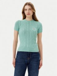 Polo Ralph Lauren Sweter 211895379018 Zielony Slim Fit. Zielone swetry damskie Polo Ralph Lauren, xs, bez wzorów, z bawełny, bez kołnierzyka, bez ramiączek, bez kaptura. Za 419.99 zł.
