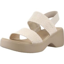 Sandały SKECHERS 119413S Beżowy. Brązowe sandały damskie Skechers, bez wzorów, z materiału, bez obcasa, bez zapięcia. Za 174.99 zł.