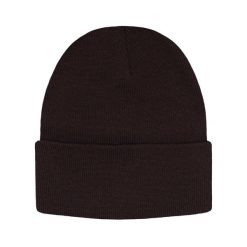 Jednokolorowa Czapka Zimowa Typu Beanie – Zimowa - Brązowa. Brązowe czapki i kapelusze męskie His Story, na jesień, bez wzorów. Za 40.00 zł.