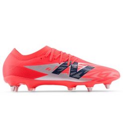 Korki męskie New Balance FURON PRO SG V8 SF2SMP8 – czerwone. Czerwone buty sportowe męskie New Balance, z włókna, bez zapięcia, na fitness i siłownię. Za 649.99 zł.