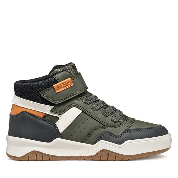 Sneakersy Geox. Zielone trampki i tenisówki chłopięce Geox, bez wzorów, bez zapięcia. Za 224.99 zł.