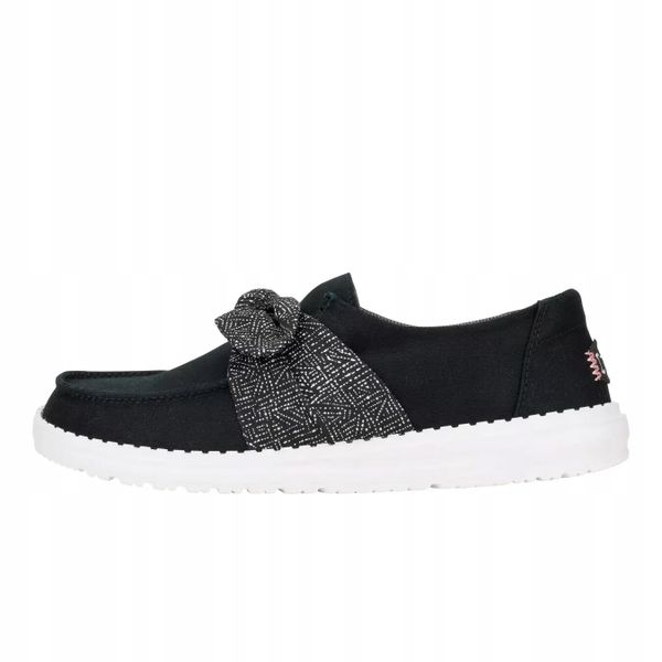 HEYDUDE Damskie Mokasyny Wendy Bow Essentials. Czarne mokasyny damskie Hey dude, z materiału. Za 219.00 zł.