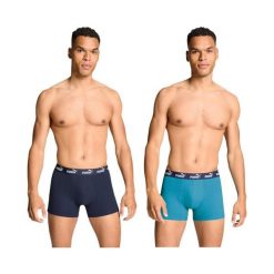 Bokserki majtki męskie Puma 2-Pack. Niebieskie bokserki męskie Puma, m, bez wzorów, z materiału. W wyprzedaży za 56.05 zł.