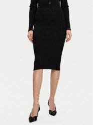 Guess Spódnica midi W5RD15 Z2V62 Czarny Slim Fit. Czarne spódnice damskie Guess, s, z aplikacjami, z syntetyku, midi. Za 229.99 zł.
