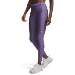 Legginsy Under Armour Heatgear Legging Damskie. Fioletowe legginsy sportowe damskie Under Armour, s, bez wzorów, z elastanu, z podwyższonym stanem, długie, na fitness i siłownię. Za 227.90 zł.