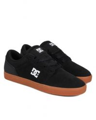 Trampki męskie DC Shoes Crisis 2. Czarne trampki męskie DC Shoes, bez wzorów, z materiału, bez zapięcia. Za 339.99 zł.