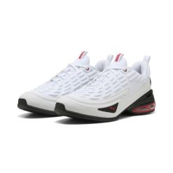 Sneakersy unisex Meza PUMA White Black For All Time Red. Białe obuwie sportowe damskie Puma, bez wzorów, trekkingowe. Za 379.00 zł.