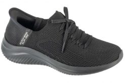Buty sportowe Sneakersy damskie, Slip-Ins: Ultra Flex 3.0 - Elevated Motion. Czarne obuwie sportowe damskie Skechers, bez wzorów, z materiału, trekkingowe. Za 299.99 zł.