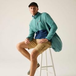 Męska bluza polarowa Frankie Color Block z zamkiem błyskawicznym. Szare bluzy męskie Regatta, m, bez wzorów, z materiału, bez kaptura. Za 135.99 zł.