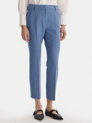 Weekend Max Mara Spodnie materiałowe Rana 2615131021 Błękitny Slim Fit. Niebieskie spodnie materiałowe damskie Weekend Max Mara, bez wzorów, z materiału. Za 739.99 zł.