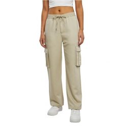 Spodnie cargo jambe large damskie Urban Classics Vicose. Białe spodnie materiałowe damskie Urban Classics, m, bez wzorów, z materiału. Za 246.20 zł.