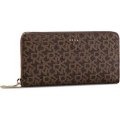 Duży Portfel Damski DKNY - Bryant New Zip Around R831J658 Mocha Logo/Nvy 6MN 242. Brązowe portfele damskie DKNY, ze skóry ekologicznej. Za 509.00 zł.