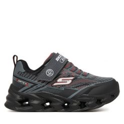 Sneakersy Skechers. Czarne trampki i tenisówki chłopięce Skechers, bez wzorów, bez zapięcia. Za 199.99 zł.
