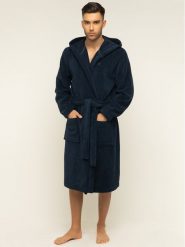 Tommy Hilfiger Szlafrok 2S87905573416 Granatowy. Niebieskie szlafroki męskie Tommy Hilfiger, m, bez wzorów, z bawełny, bez ramiączek, bez kaptura. Za 489.99 zł.