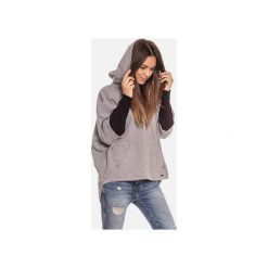 Ciepła szara bluza kangurka damska z kapturem. Szare bluzy damskie Bien fashion, z bawełny. Za 169.00 zł.