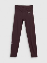 4F Legginsy treningowe damskie 4F x Anna Lewandowska - brązowe M. Brązowe legginsy damskie 4f, l, bez wzorów, z materiału, z podwyższonym stanem, długie, do biegania. Za 129.99 zł.