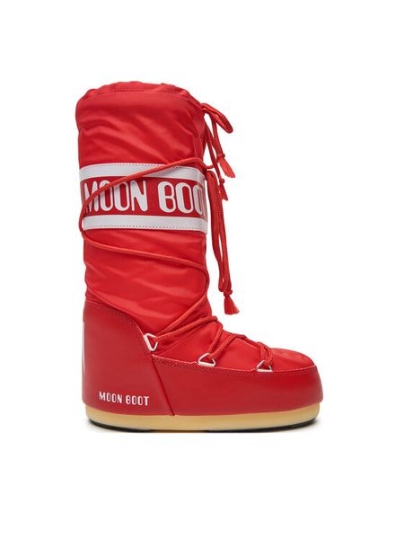 Moon Boot Śniegowce 80D1400440 D Czerwony. Czerwone śniegowce i trapery męskie Moon Boot, ze skóry, bez zapięcia. Za 469.99 zł.