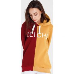 Naoko - Bluza Cliche Soleil Rouge. Pomarańczowe bluzy damskie NAOKO, z nadrukiem, z bawełny. W wyprzedaży za 199.90 zł.