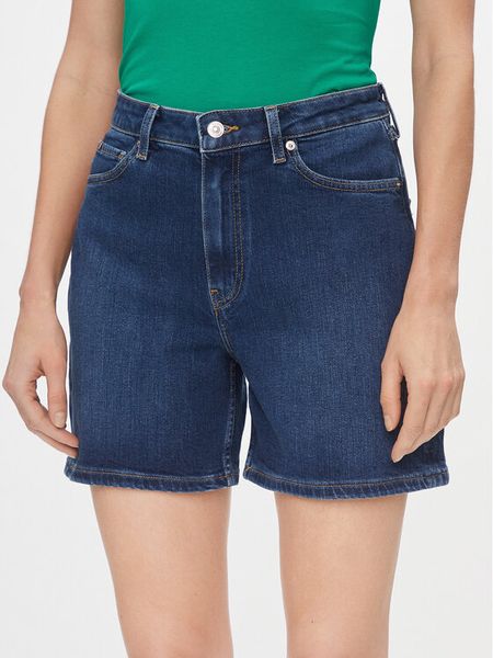 Tommy Hilfiger Szorty jeansowe Dnm Straight Short Rw Kai WW0WW41320 Niebieski Slim Fit. Niebieskie szorty damskie Tommy Hilfiger, bez wzorów, z bawełny. Za 199.99 zł.