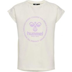 Koszulka dla dziewczynki Hummel Jumpy. Białe t-shirty i topy dla dziewczynek Hummel, bez wzorów, z dżerseju, bez ramiączek. Za 153.00 zł.