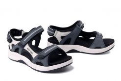 JOSEF SEIBEL 97302 TE380 507 Estelle 02 dunkelblau-multi, sandały damskie. Niebieskie sandały damskie Josef Seibel, bez wzorów, ze skóry, bez obcasa, bez zapięcia. Za 348.42 zł.