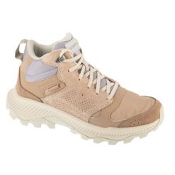 Buty trekkingowe damskie, Tempo Sol Mid WP. Brązowe obuwie sportowe damskie Merrell, bez wzorów, trekkingowe. Za 429.99 zł.