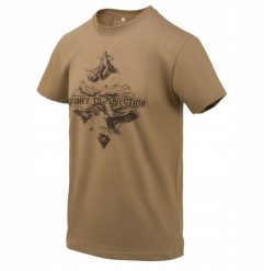 T-Shirt (Mountain Stream) - U.S. Brown - S/Regular. Brązowe t-shirty męskie HELIKON, m, bez wzorów, bez kołnierzyka. Za 151.28 zł.