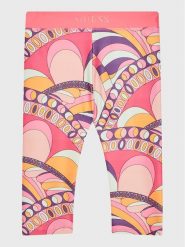 Guess Legginsy J3GB01 MC01P Kolorowy Slim Fit. Legginsy dla dziewczynek Guess, z aplikacjami, z syntetyku. Za 189.99 zł.