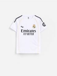 T-shirt Real Madrid - biały. Białe t-shirty męskie Reserved, l, bez wzorów, z dzianiny, bez kołnierzyka. Za 199.99 zł.