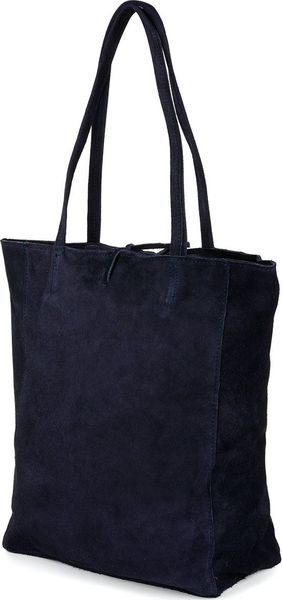 Vera Pelle Granatowa Damska Włoska Skórzana Torebka Worek A4 Troczek W18. Torebki do ręki damskie Vera Pelle, bez wzorów, bez dodatków. Za 144.99 zł.