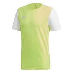 Koszulka piłkarska adidas Estro 19 JSY. Białe koszulki sportowe męskie Adidas, l, bez wzorów, z jersey, bez kołnierzyka, bez ramiączek, do piłki nożnej, climalite (adidas). Za 82.55 zł.