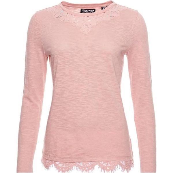 Bluzka treningowa damska SuperDry Ellis Lace Ls Top. Czerwone bielizna termoaktywna damska Superdry., bez wzorów, z bawełny, bez ramiączek. W wyprzedaży za 91.00 zł.