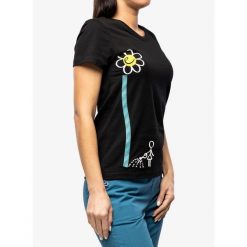 Koszulka bawełniana damska Edelrid Wo Rope T-Shirt II. Czarne koszulki sportowe damskie EDELRID, bez wzorów, z bawełny, bez kołnierzyka, bez ramiączek. Za 140.99 zł.