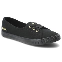 Trampki damskie Lee Cooper, cholewka z materiału tekstylnego elastyczne sznurówki na płaskiej podeszwie, czarne, LCW-26-02-4045L SVL-395. Czarne półbuty damskie Lee Cooper, bez wzorów, bez zapięcia. Za 119.00 zł.