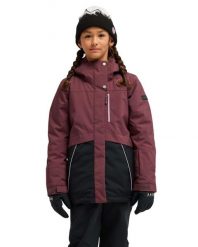 Kurtka do sportów zimowych techniczna dla Dziewczynki DAWNRAE PARKA 15K. Czerwone kurtki i płaszcze dla dziewczynek Roxy, bez wzorów, z materiału, bez kaptura. Za 769.40 zł.
