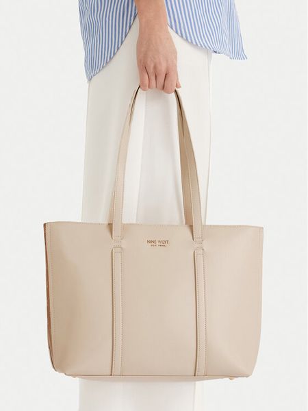 Nine West Torebka CEO-Orvia-LDA8458 Beżowy. Brązowe torebki do ręki damskie Nine West, bez wzorów, z materiału, bez dodatków. Za 219.99 zł.