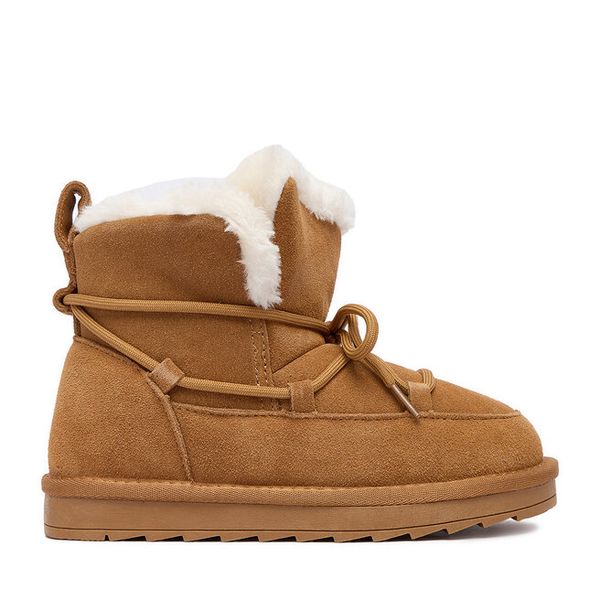 Śniegowce DeeZee. Brązowe śniegowce dziewczęce DeeZee, bez zapięcia. Za 299.99 zł.