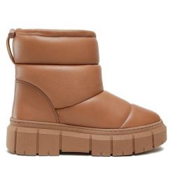 Botki Lasocki. Brązowe botki damskie Lasocki, bez obcasa, na płaskiej podeszwie, bez zapięcia. Za 279.99 zł.