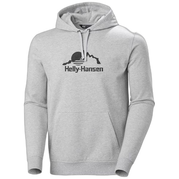 Bluza z kapturem męska Helly Hansen Nord Graphic Pullover Hoodie. Szare bluzy męskie Helly Hansen, m, bez wzorów, z bawełny, z kapturem. Za 389.00 zł.
