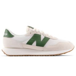 Buty męskie New Balance MS237WG – beżowe. Brązowe buty sportowe męskie New Balance, z gumy, bez zapięcia. Za 299.99 zł.
